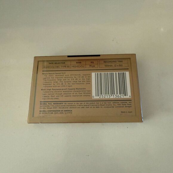 Maxell XL II 100 High Resonance Cassette Tape Made In Japan Lot of 2 Sealed - Picture 2 of 4